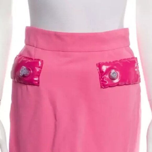 MOSCHINO COUTURE POOL INFLATABLE BARBIE PINK SKIRT ONLY IT40 USA 6 2023 RUNWAY - Picture 13 of 16